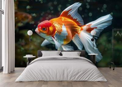 goldfish on isolated background Wall mural