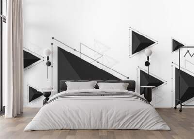 modern triangle background Wall mural