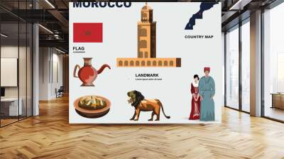 Morocco country detail vector illustration Wall mural