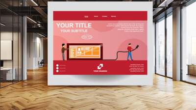 web site design template  Wall mural