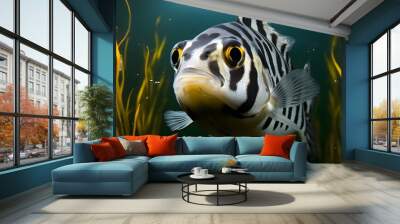 A Archerfish portrait, wildlife photography Wall mural