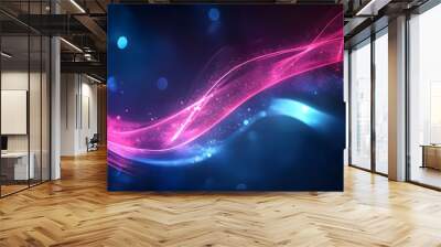 abstract light technology background glows in the dark of comeliness Wall mural