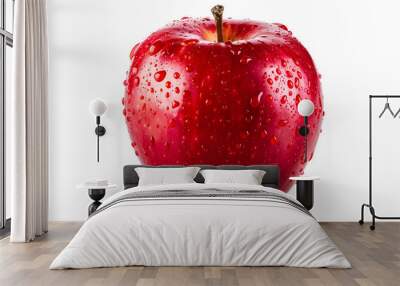 appel fruit red color appel, on white Wall mural