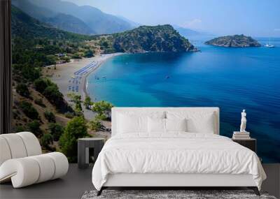 Beaches and bays of the Mediterranean coast of Greece Wall mural