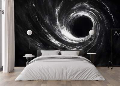 Black hole abstract pattern spiral. Wall mural