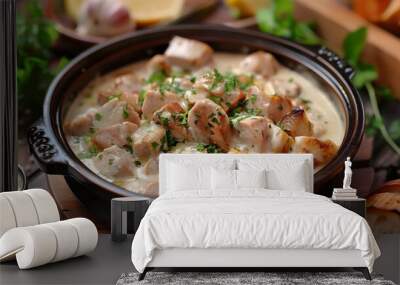 French style veal stew with white sauce called blanquette de veau Wall mural