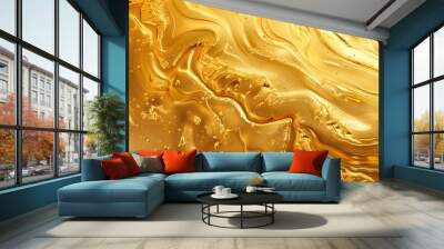 Gold texture background, abstract liquid gold background Wall mural