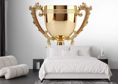 gold trophy cup for winners isolated on transparent
 Wall mural