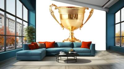 gold trophy cup for winners isolated on transparent
 Wall mural