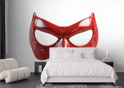 Superhero mask, on white background Wall mural