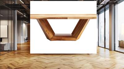 wooden table,on white background Wall mural