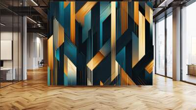 Beautiful geometric abstract seamless pattern Wall mural