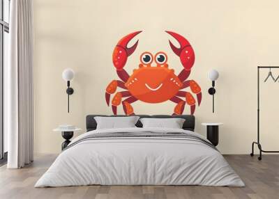 Cute Nautical Icon - Crab
 Wall mural