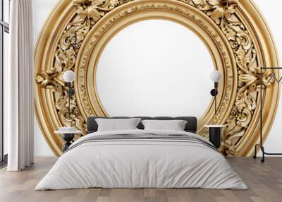 golden ornamental frame png transparent Wall mural