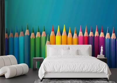 Vector colorful pencils background
 Wall mural