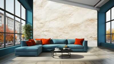 Warm white rough grainy stone texture background Wall mural