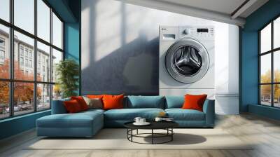 Washing machine appliance device washer, on white  Wall mural