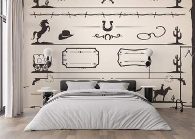 design elements wild west Wall mural