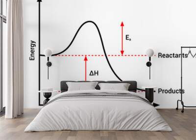 activation energy endothermic reaction diagram Wall mural