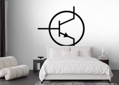 electronic symbol of transistor vector illustration Wall mural