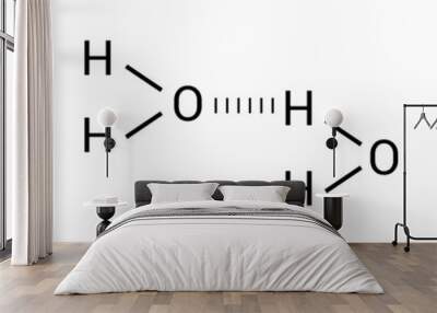 hydrogen bond two water molecules Wall mural