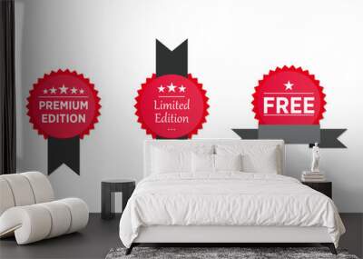 For Sale and Promo Badge Vector Wall mural