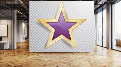 gem gold purple star Wall mural