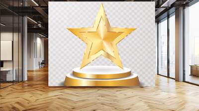 gold star podium Wall mural