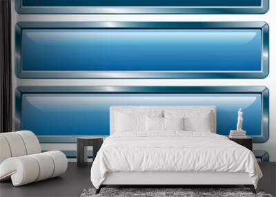 long metallic blue Wall mural