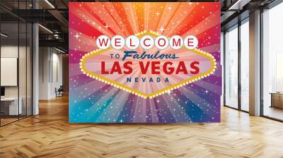 rainbow vegas burst Wall mural