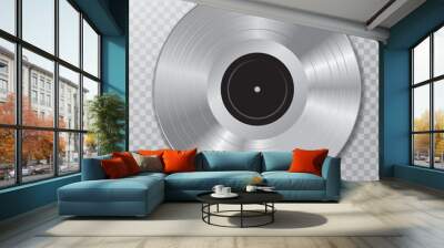 silver black LP Wall mural