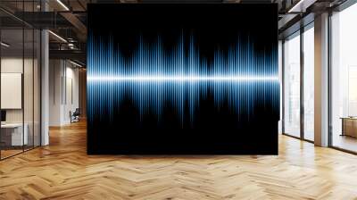 sound diagram blue Wall mural