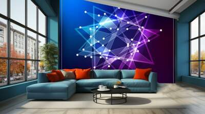 Sacred geometry vector design elements on a colorful background. Wall mural