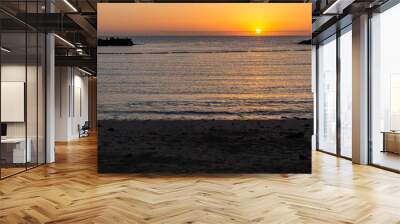 Sunset On Amadores Beach-Puerto Rico,Gran C.,Spain Wall mural