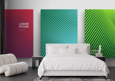 Simple Modern Covers Template Design. Set of Minimal Geometric Halftone Gradients for Presentation, Magazines, Flyers, Annual Reports, Posters and Business Cards. Vector EPS 10 Wall mural