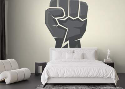 freedom concept. vector fist icon Wall mural