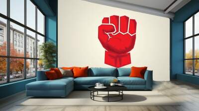 freedom concept. vector fist icon Wall mural