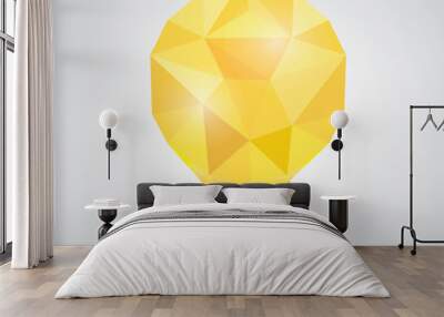 Light bulb vector icon low poly style. Wall mural