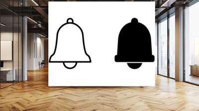 Bell Icon vector in trendy flat style isolated. Notification symbol web site design Wall mural