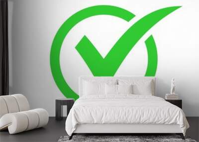 check list button icon. check icon vector. check mark icon Wall mural