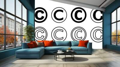 Copyright icon vector. copyright symbol Wall mural