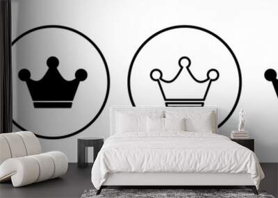 Crown Icon vector. Crown symbol for web site design, Wall mural