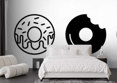 Donut icon vector. doughnut icon. donut logo Wall mural