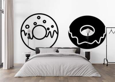 Donut icon vector. doughnut icon. donut logo Wall mural