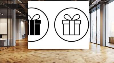 Gift icon vector. gift box icon. birthday gift Wall mural