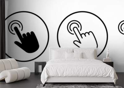 hand click icon vector. clicking finger icon. pointer icon Wall mural