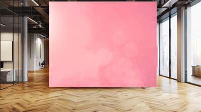 Abstract Pink bokeh defocus glitter blur background. Wall mural