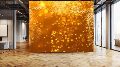 Fireworks with Abstract bokeh background Wall mural