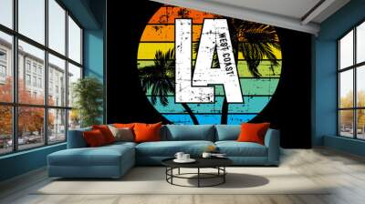 Los Angeles, California typography for t-shirt print , vector illustration Wall mural