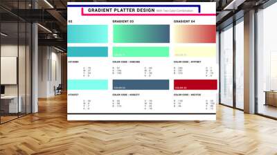 Gradient Platter Design With Two Color Combination. Wall mural